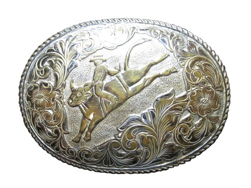 boucle de ceinture cowgirl motif cœur et cheval