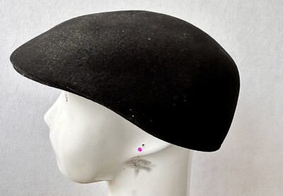 Royal Ascot Hat Wool Newsboy Cap Large Black Cabbies