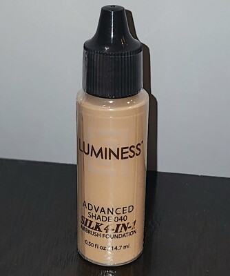Luminess Advanced Silk 4-In-1 Airbrush Foundation Shade 040 New Sealed .50 Fl Oz