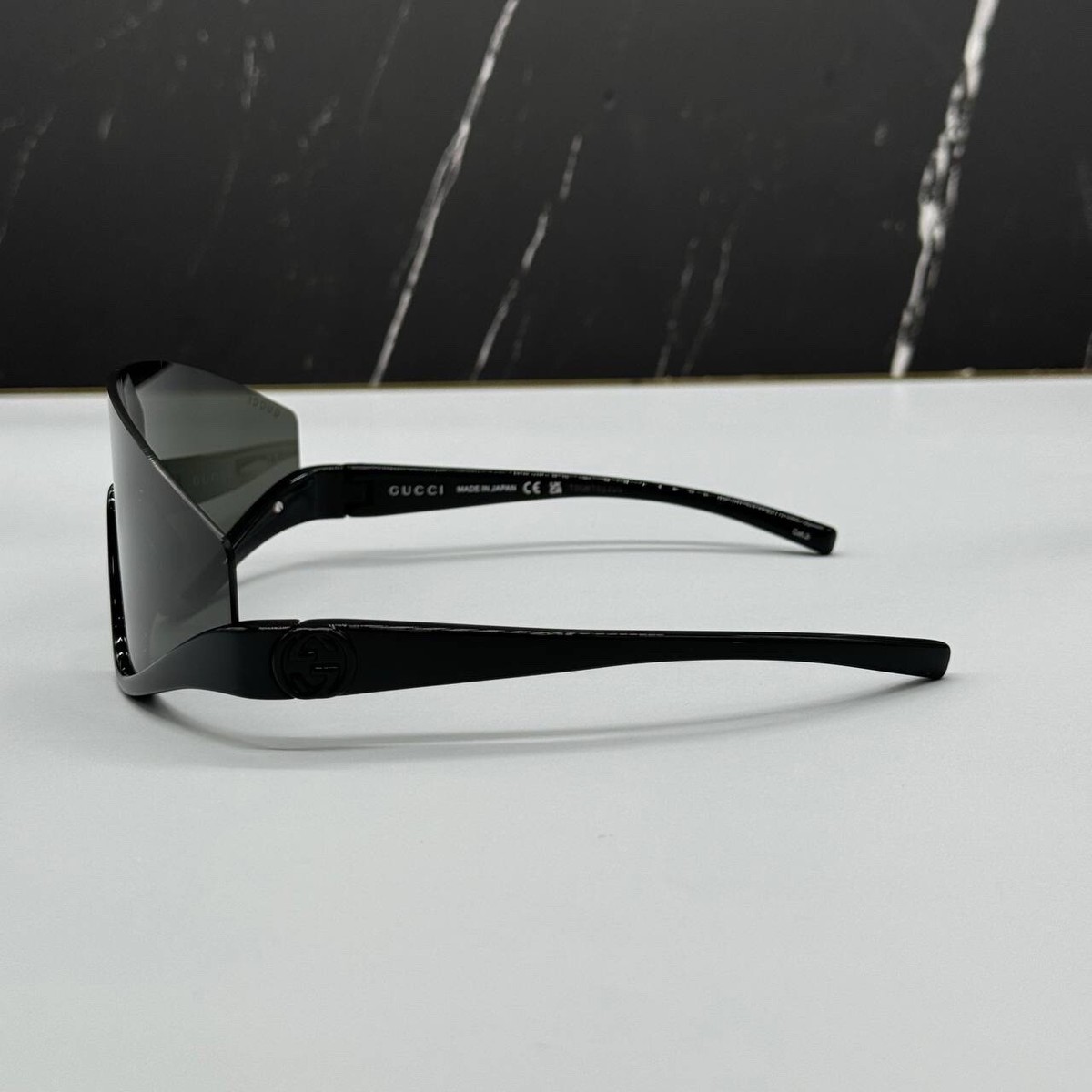NEW GG1650S 001 GUCCI BLACK SHIELD WOMEN GUCCI SUNGLASSES | eBay