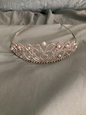Beaded Silver Tiara