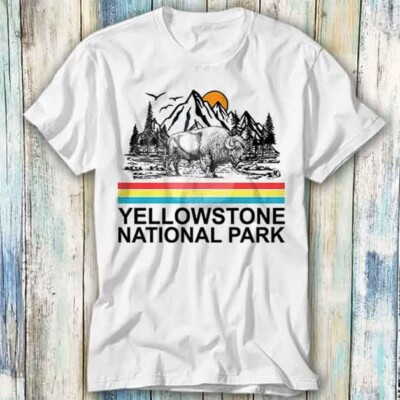 Yellowstone Nationalpark Natur Planet T-Shirt Meme Geschenk Top Tee Unisex 870