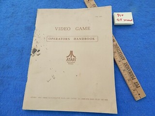 1975 Atari GRAN TRAK 10 Video Game Operator's Handbook