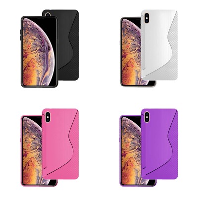 Für Apple iPhone XS Max Hülle Silikon Gel Skin Stoßfest Handy Cover