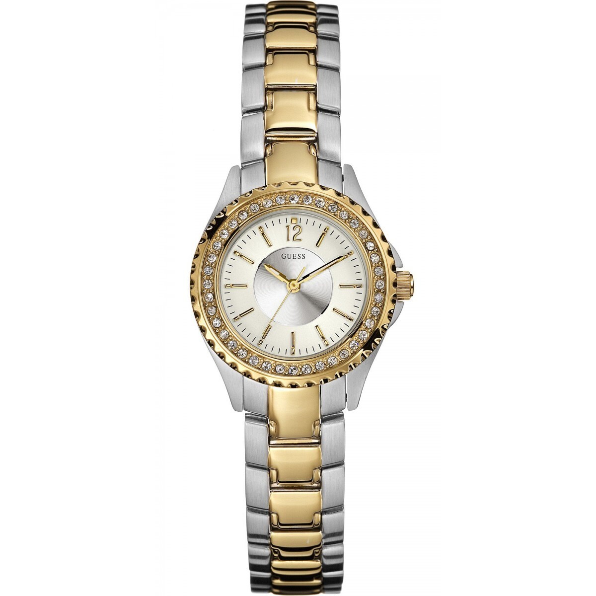 GUESS WOMENS MINI ROCK CANDY WATCH STAINLESS STEEL AND GOLD 
