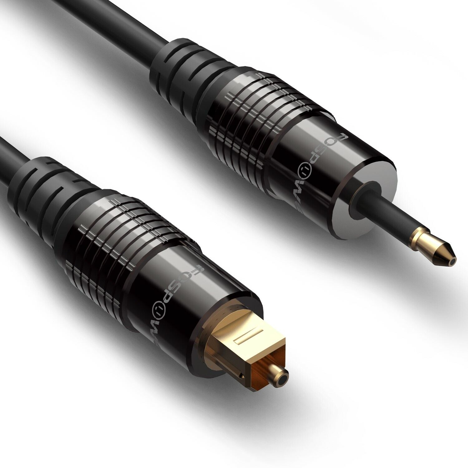 FosPower 3 6 10 FT Toslink to Mini SPDIF Fiber Optic Digital Optical Audio  Cable