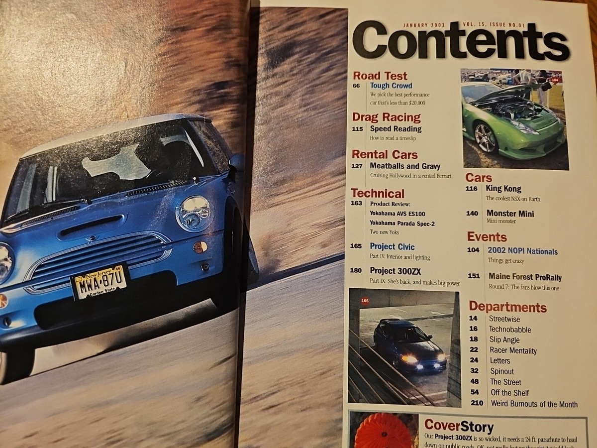 Sport Compact Car Magazine Jan 2003 Lexus IS430 NSX Nissan 300ZX