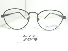 Vtg Nos 80s/90s EXPLOREFLEX 2293 Round Eyeglass Frame Navy Blue Col.32 LTL-107