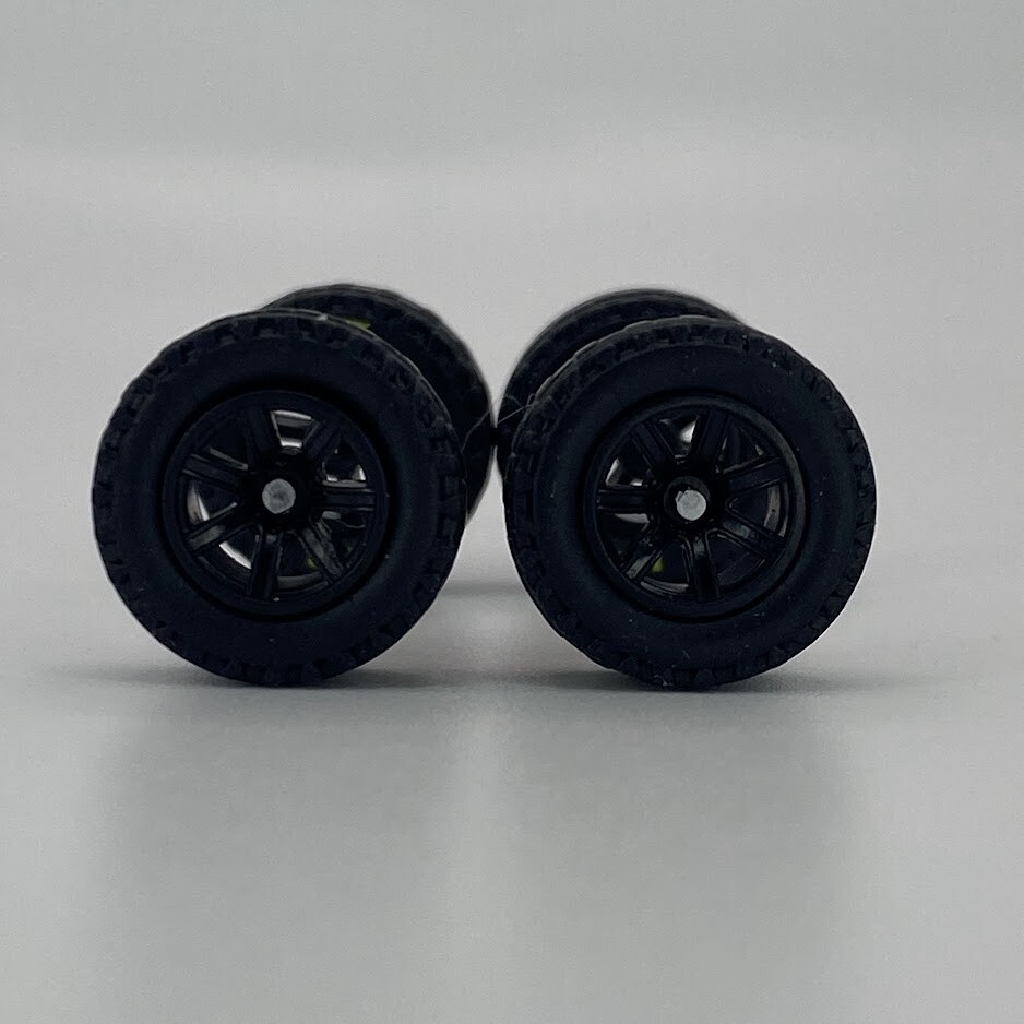 Blackwall 14mm 4x4 Wheels Real Riders Sets for 1/64 Scale for Hot