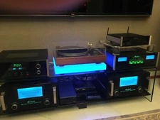 Acrylic Platform for DENON DP-3000 NE Turntable w Sorbothane Feet & LED Lights