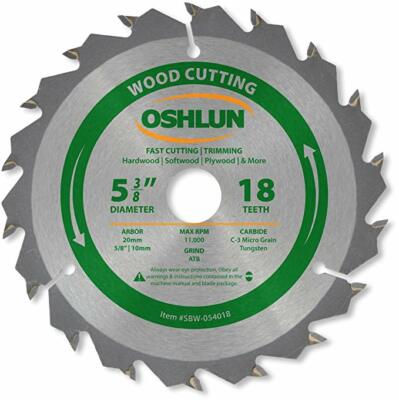 Oshlun SBW-054018 5-3/8x18T Fast Cutting Circular Saw Blade