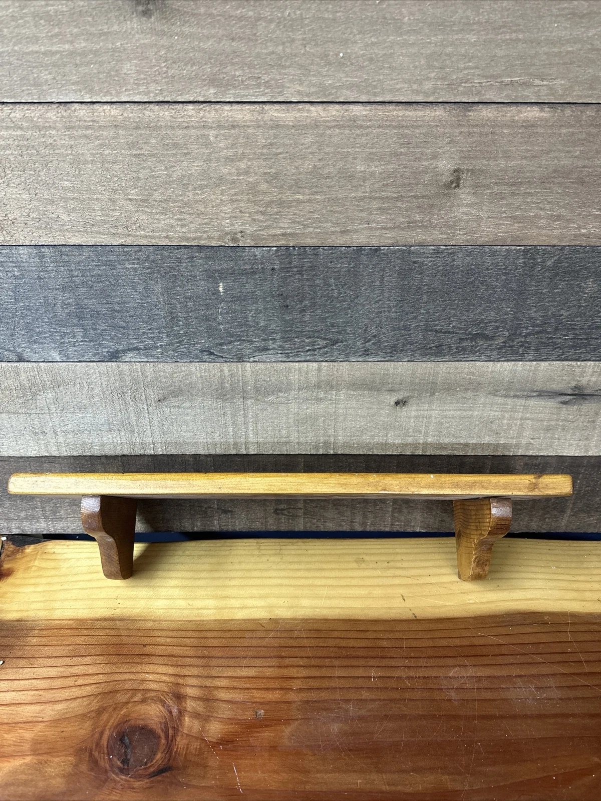 Rustic Wooden Shelf Wall Mounted Farmhouse Shelf 17.5”