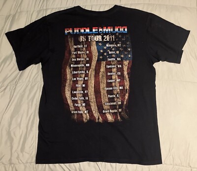 Vintage Puddle Of Mudd 2011 US Tour Anvil Medium Black Shirt 28” X