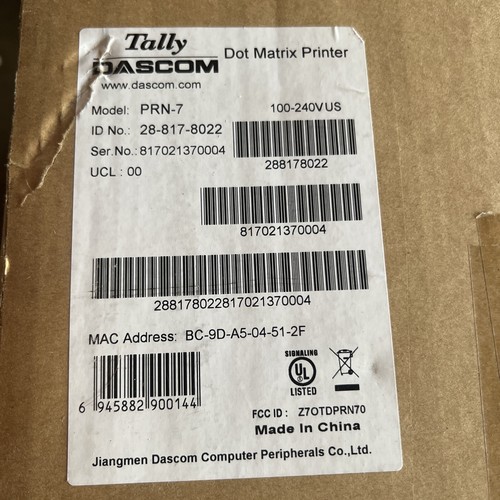 PRN7 Printer TALLY DOT MATRIX PRINTER eBay