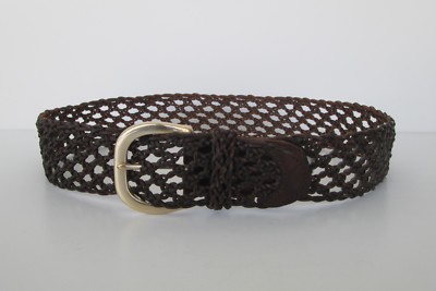 Fossil Brown Leather Belth with Silver Open Buckle Detailing Vintage Fossil Belt - Etsy main image 3