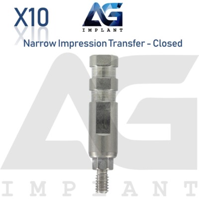 10 Transferts D'empreinte Réguliers Dentaires – Titanium Grade 5 – Int Hex 2,42mm