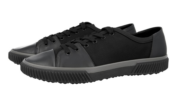 Prada Leder Nylon Stratus Sneaker - 4E3058 - Schwarz Grau - Neu - 9 43-image