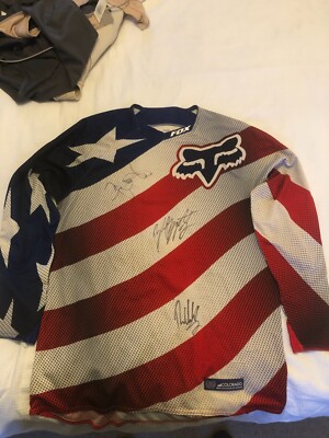 Motocross Shirt FOX MXoN Team USA 2011 signed Shirt sehr selten und einzigartig!