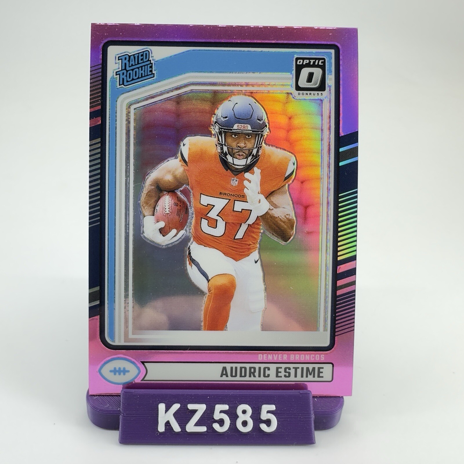 2024 Donruss Optic Audric Estime Pink Rated Rookie #206 Broncos