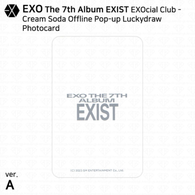 EXO 7th Album EXIST EXOcial Club Cream Soda Offline POP UP Lucky