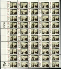 John Sloan Sheet of Fifty 6 Cent Postage Stamps Scott 1433