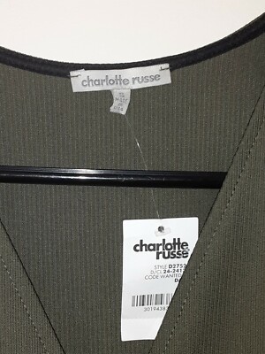 NWT Charlotte Russe dress 3/4 Length Sleeve Size Small Olive Green | eBay