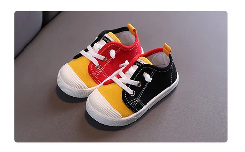 Kinder Jungen Mädchen Casual Pumps Canvas Low-Top Flache Trainer Bunte Schuhe - Bild 6 von 32