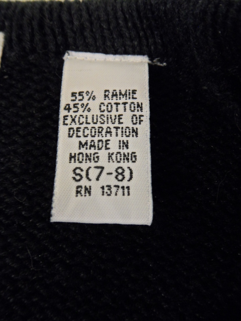 Veste/Pull De Noël Moche Christie Brooks - Taille S 7-8 Ans - Noir Et Motifs - Occasion