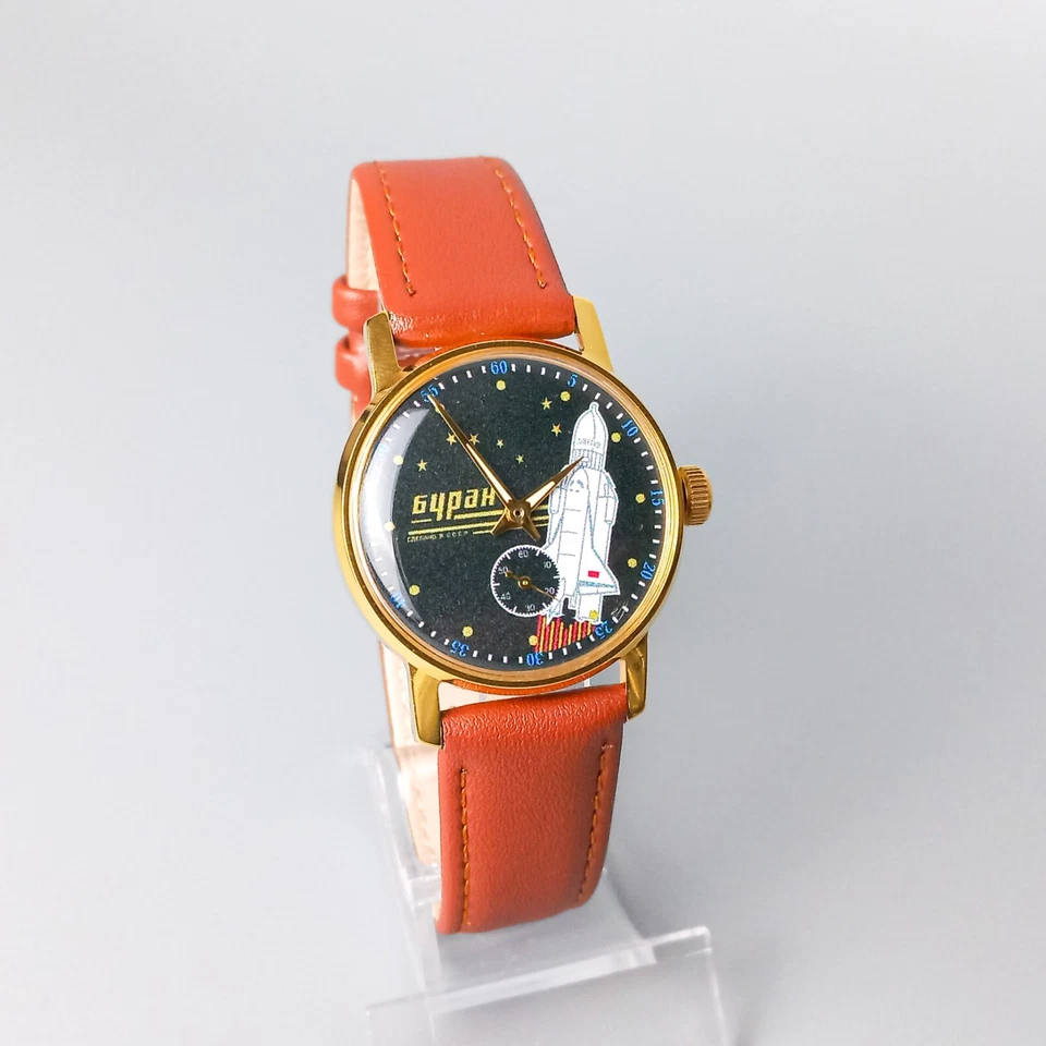 Vintage Watch Pobeda Soviet Mechanical Men's Wristwatch Buran USSR Serviced - Image 4 of 4