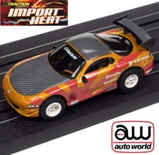 Auto World 1995 Mazda RX7 Gold Xtraction Import Heat for AFX HO Scale Slot Car S