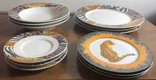 3 four-piece FC Porcelain Animal Print / Safari Place Settings