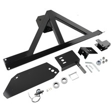 Black Tire Carrier W Drop-down Fit For Hummer H2 03-09 Up To A 28570-17 Tire
