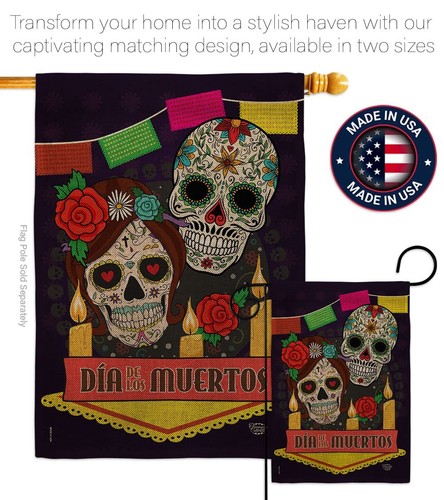 Dia de Los Muertos House Flag Eagle Set Fall Day of Dead Fiesta Mexican Party... - Picture 4 of 10