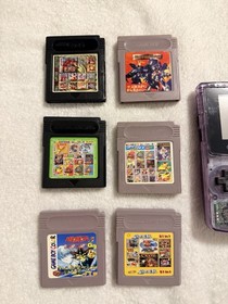 Nintendo Gameboy Color CGB001 Atomic Purple Handheld Console Parts/Repair +Extra