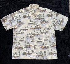 Pierre Cardin Men's Hawaiian Shirt Cotton Short Sleeve Button Up Size X-Large