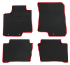 Fußmatten Set für Hyundai i20 2014-2018 Matten Autoteppiche Rand Rot