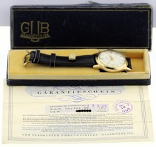 Rarität GUB Glashütte Kal. 60.1  Handaufzug Vintage Herrenuhr 1959 Fullset