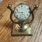 Antique Elgin De Luxe Pocket Watch With Brass Stand Sold As Is For Repair/Parts