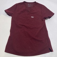 Figs Womens Scrub Size XS Top Catarina Burgundy Shirt Doctor Medical Dentist