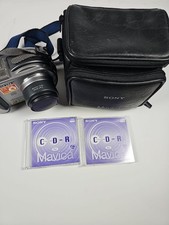Sony Mavica Camera MVC-CD300 3.3 Mp. Silver.Tested And Working Two Disc Included