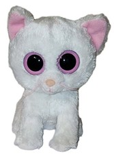 Ty Beanie Boos - CASHMERE the White Cat 6" NO HANG TAG Plush Stuffed Animal Toy