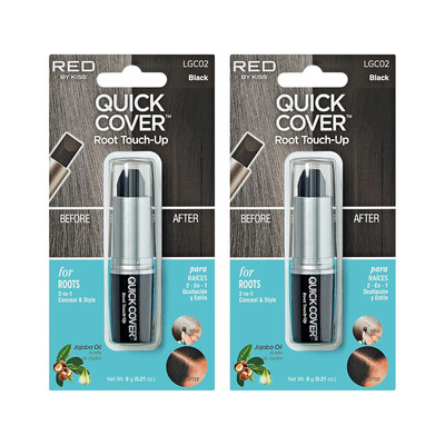 RED by Kiss Quick Cover Root Touch up Stick Type 2PCS Water-Resistant Temporary