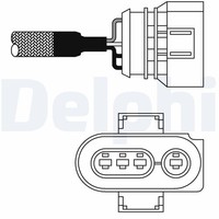 Lambdasonde Sensor Abgassteuerung Delphi ES10979-12B1 FüR Audi Seat VW Caddy C4