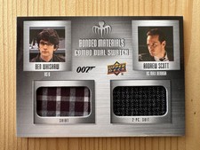 JAMES BOND costume relic card SPECTRE BM-45 dual Q & Denbigh Upper Deck