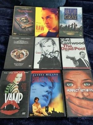 DVD Movie Lot 9 Disc The Dead Pool Labyrinth Vamp Alyssa Milano Bowie