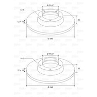2X Valeo Bremsscheiben 290Mm Voll Hinten Passend FÜR CitroËN C5 Peugeot 407 508