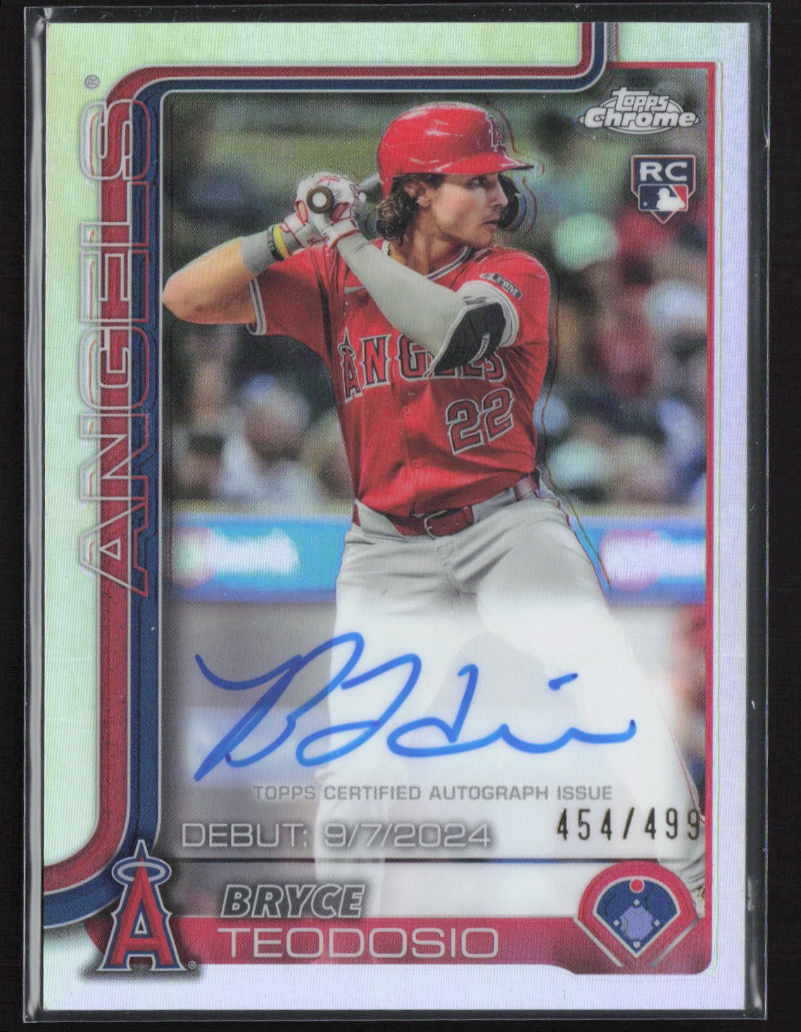 2025 Topps Chrome Update Bryce Teodosio Rookie Debut Auto Refractor #/499
