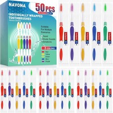 50 PCS Disposable Toothbrush with Toothpaste Bulk, Travel Toothpaste, Bulk