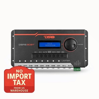 DS̶18 DSP2.8DBT 2-Channel In 8-Channel Out Digital Sound Processor Bluetooth LCD