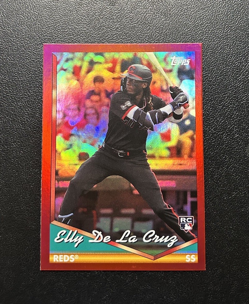 2024 Topps Archives Elly De La Cruz Red Hot Foilboard Rookie 15/50 #300
